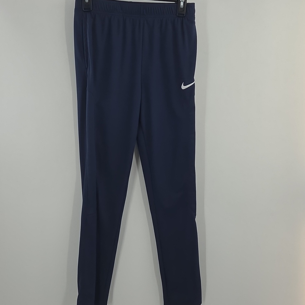 Nike Dark Blue Track Pants with White Logo